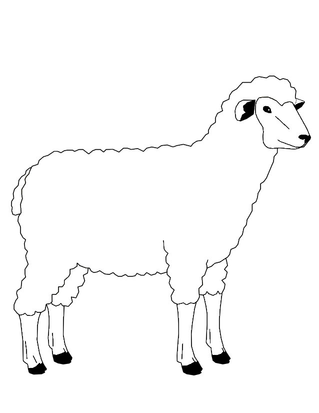 Dessin à colorier: Mouton (Animaux) #11471 - Coloriages à Imprimer Gratuits