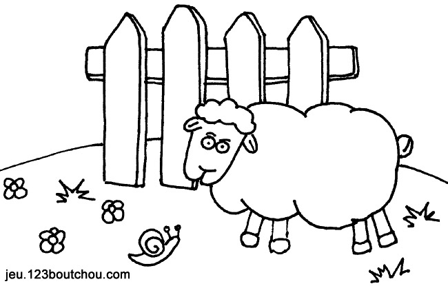 Dessin à colorier: Mouton (Animaux) #11539 - Coloriages à Imprimer Gratuits
