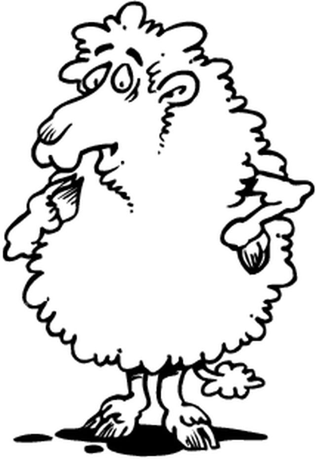 Dessin à colorier: Mouton (Animaux) #11572 - Coloriages à Imprimer Gratuits