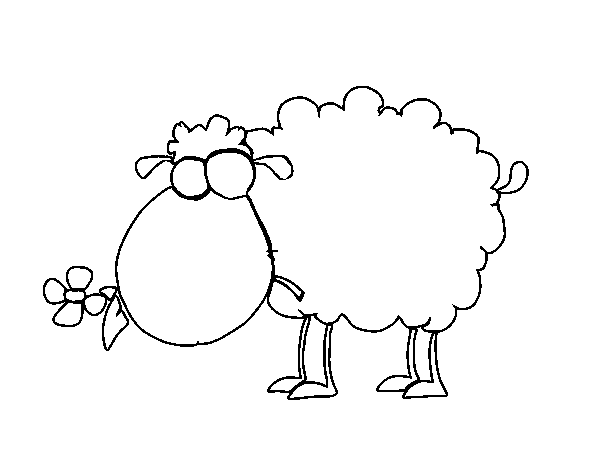 Dessin à colorier: Mouton (Animaux) #11581 - Coloriages à Imprimer Gratuits