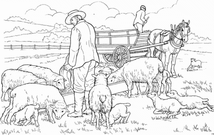 Dessin à colorier: Mouton (Animaux) #11586 - Coloriages à Imprimer Gratuits