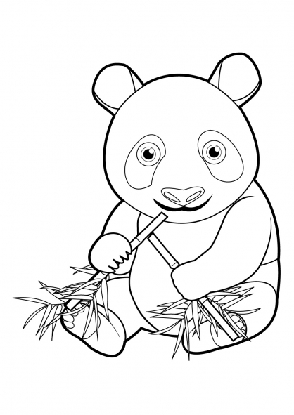 Dessin à colorier: Panda (Animaux) #12442 - Coloriages à Imprimer Gratuits