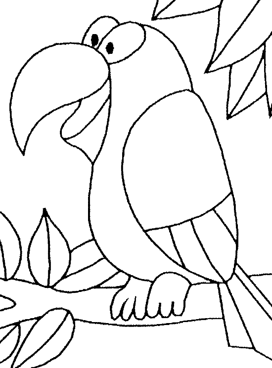 Dessin à colorier: Perroquet (Animaux) #16079 - Coloriages à Imprimer Gratuits
