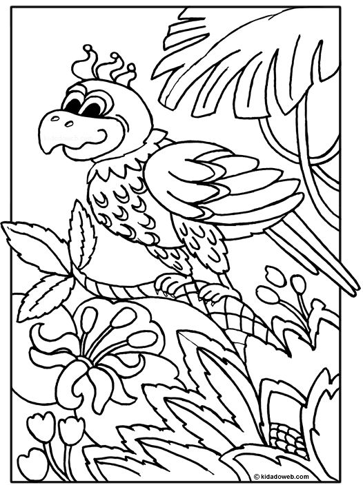 Dessin à colorier: Perroquet (Animaux) #16094 - Coloriages à Imprimer Gratuits