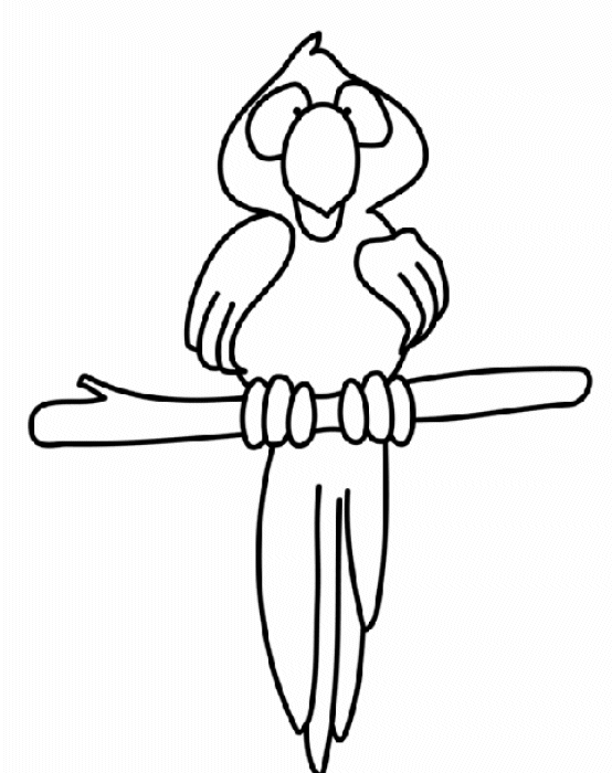 Dessin à colorier: Perroquet (Animaux) #16115 - Coloriages à Imprimer Gratuits