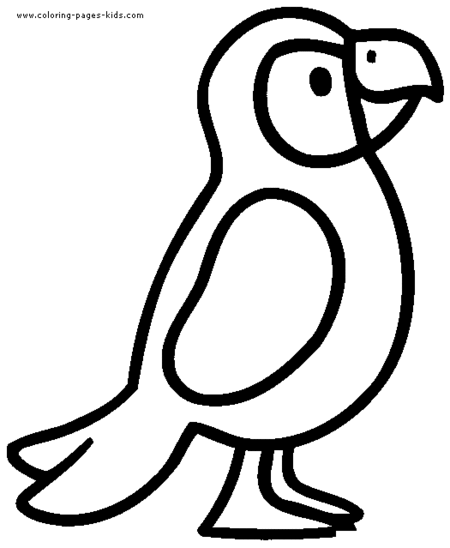 Dessin à colorier: Perroquet (Animaux) #16162 - Coloriages à Imprimer Gratuits