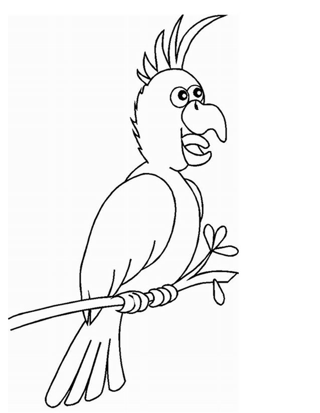Dessin à colorier: Perroquet (Animaux) #16207 - Coloriages à Imprimer Gratuits