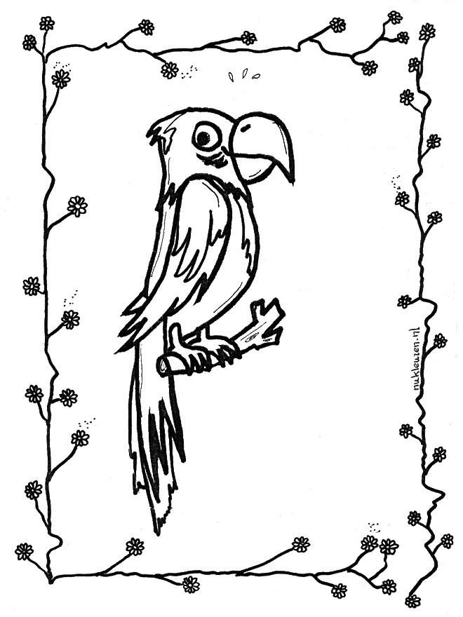Dessin à colorier: Perroquet (Animaux) #16245 - Coloriages à Imprimer Gratuits
