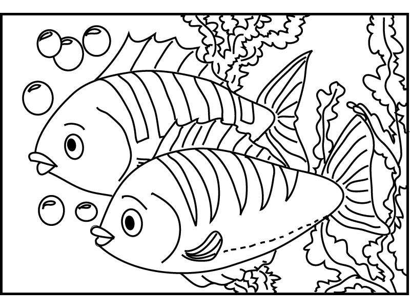 Dessin à colorier: Poisson (Animaux) #17140 - Coloriages à Imprimer Gratuits