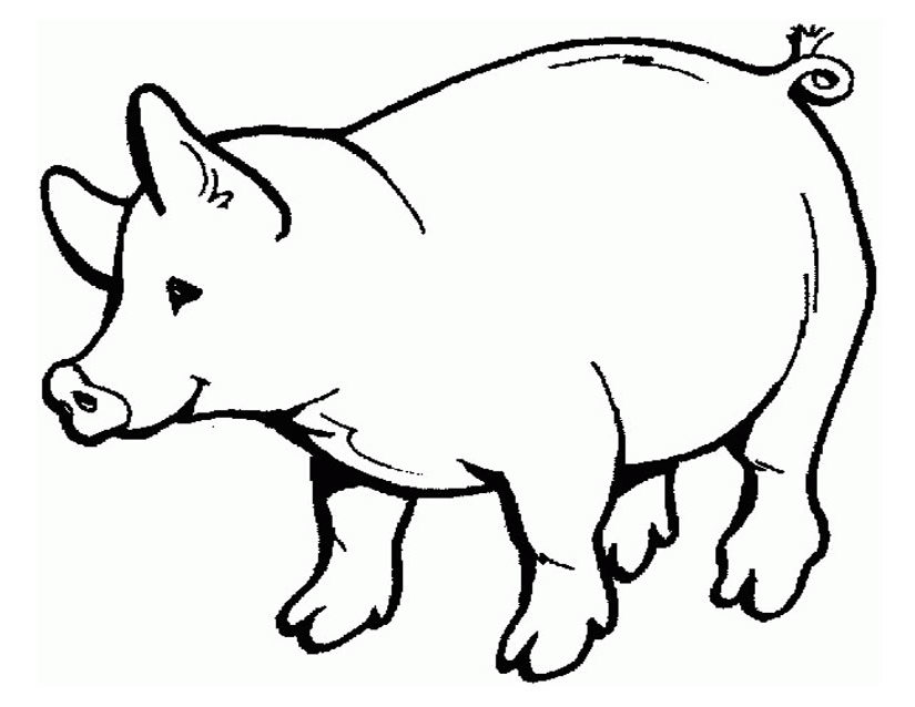 Dessin à colorier: Porc (Animaux) #17621 - Coloriages à Imprimer Gratuits