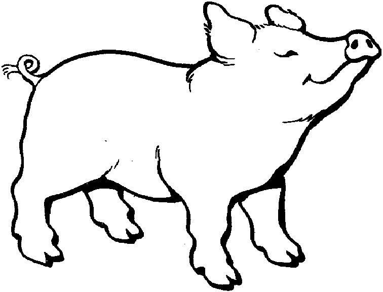 Dessin à colorier: Porc (Animaux) #17622 - Coloriages à Imprimer Gratuits