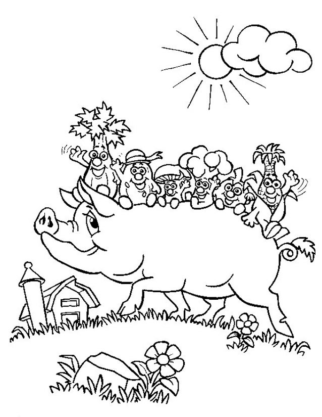 Dessin à colorier: Porc (Animaux) #17629 - Coloriages à Imprimer Gratuits