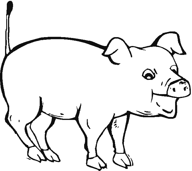 Dessin à colorier: Porc (Animaux) #17631 - Coloriages à Imprimer Gratuits