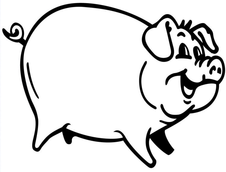 Dessin à colorier: Porc (Animaux) #17632 - Coloriages à Imprimer Gratuits