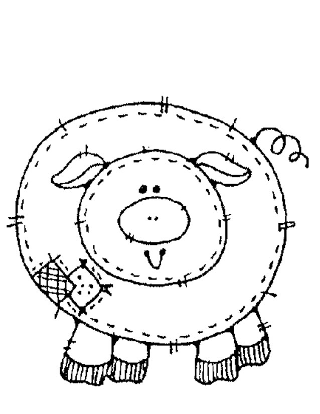 Dessin à colorier: Porc (Animaux) #17634 - Coloriages à Imprimer Gratuits