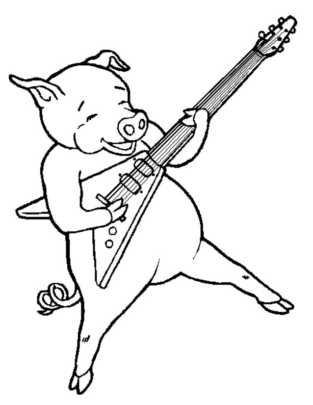 Dessin à colorier: Porc (Animaux) #17649 - Coloriages à Imprimer Gratuits
