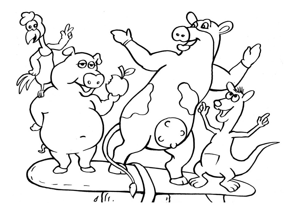 Dessin à colorier: Porc (Animaux) #17656 - Coloriages à Imprimer Gratuits