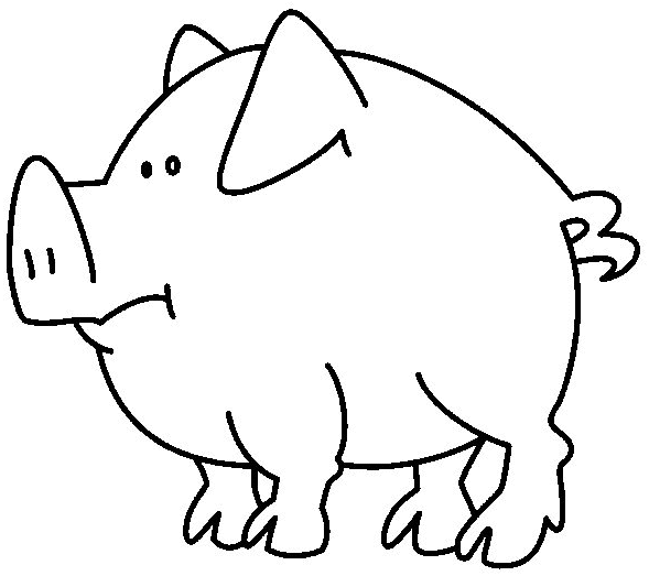 Dessin à colorier: Porc (Animaux) #17690 - Coloriages à Imprimer Gratuits
