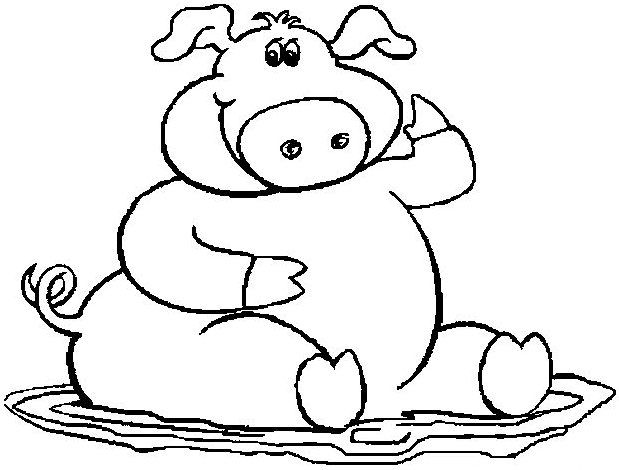 Dessin à colorier: Porc (Animaux) #17735 - Coloriages à Imprimer Gratuits