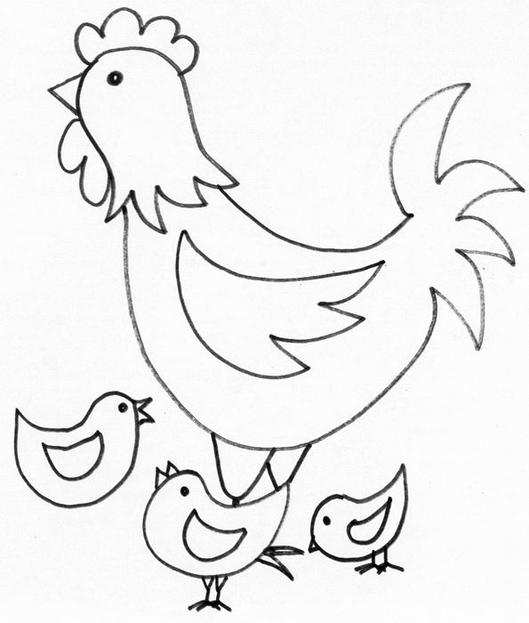 Dessin à colorier: Poulet (Animaux) #17223 - Coloriages à Imprimer Gratuits