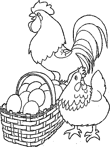 Dessin à colorier: Poulet (Animaux) #17300 - Coloriages à Imprimer Gratuits