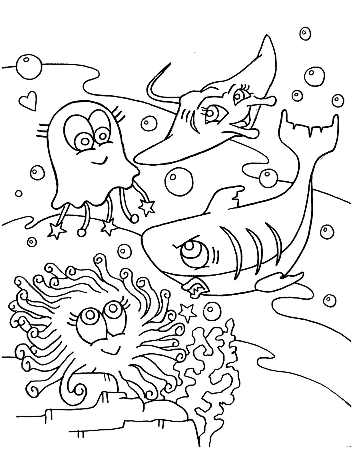 Dessin à colorier: Requin (Animaux) #14825 - Coloriages à Imprimer Gratuits