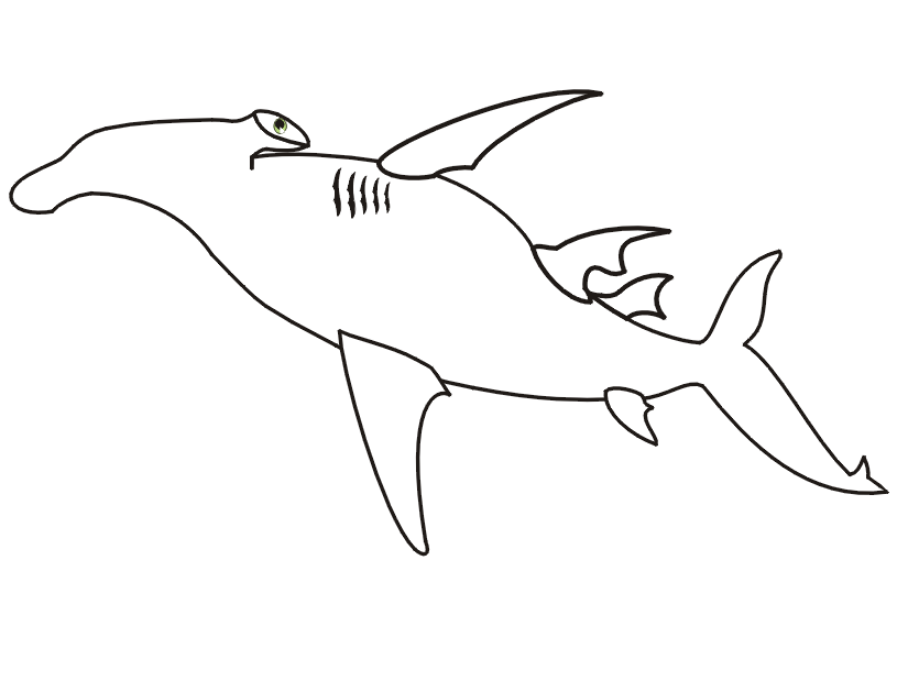 Dessin à colorier: Requin (Animaux) #14846 - Coloriages à Imprimer Gratuits