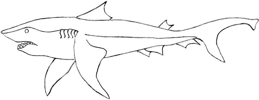 Dessin à colorier: Requin (Animaux) #14860 - Coloriages à Imprimer Gratuits
