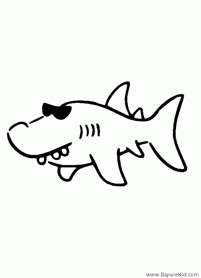 Dessin à colorier: Requin (Animaux) #14889 - Coloriages à Imprimer Gratuits