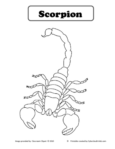 Dessin à colorier: Scorpion (Animaux) #14610 - Coloriages à Imprimer Gratuits