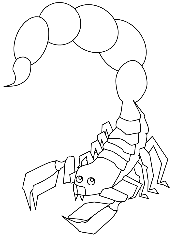 Dessin à colorier: Scorpion (Animaux) #14623 - Coloriages à Imprimer Gratuits