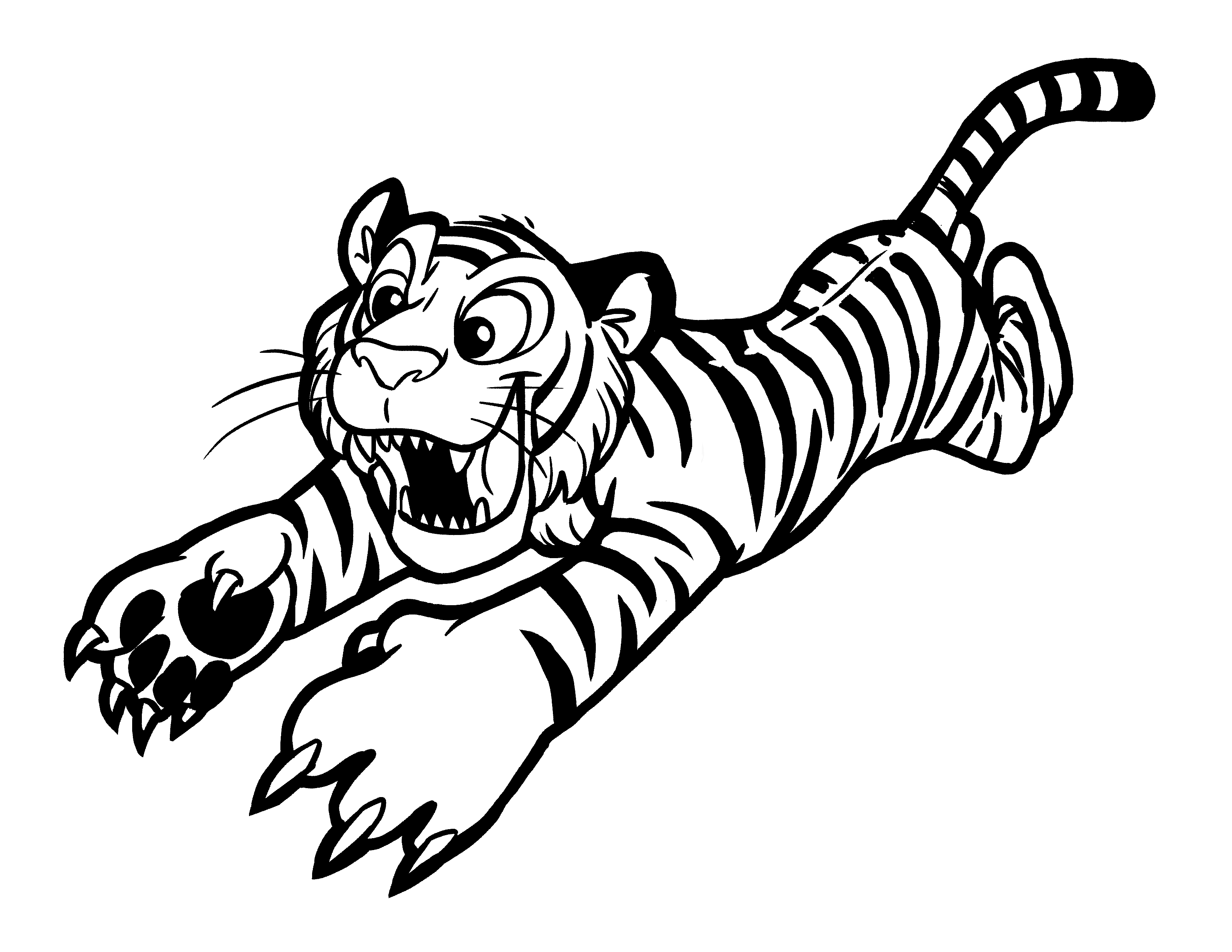 Dessin à colorier: Tigre (Animaux) #13589 - Coloriages à Imprimer Gratuits