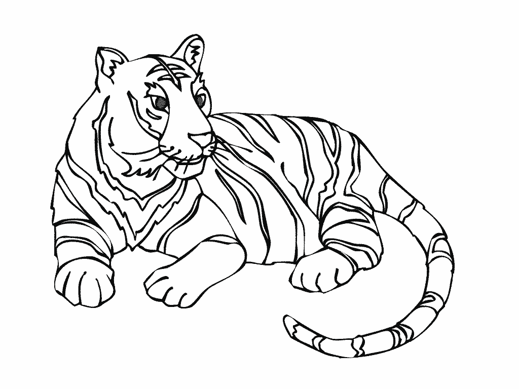 Dessin à colorier: Tigre (Animaux) #13604 - Coloriages à Imprimer Gratuits