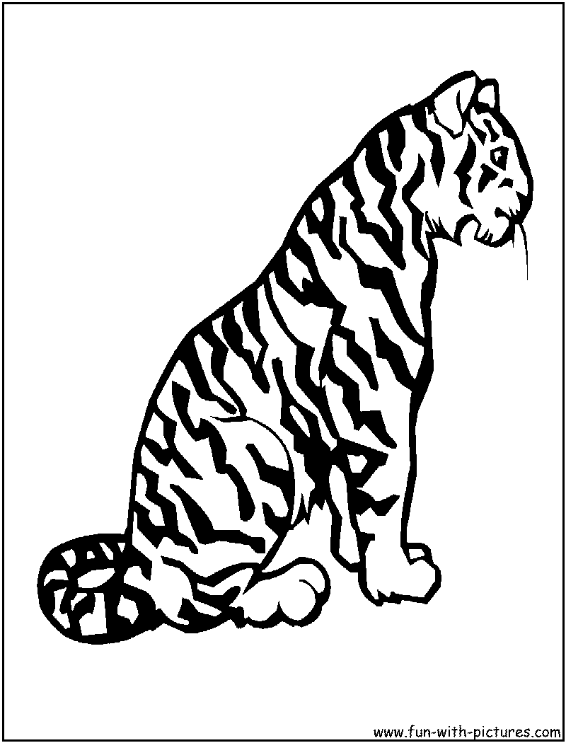 Dessin à colorier: Tigre (Animaux) #13619 - Coloriages à Imprimer Gratuits