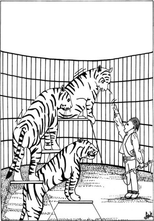 Dessin à colorier: Tigre (Animaux) #13646 - Coloriages à Imprimer Gratuits