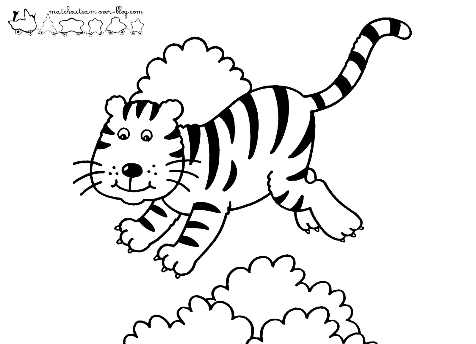 Dessin à colorier: Tigre (Animaux) #13661 - Coloriages à Imprimer Gratuits