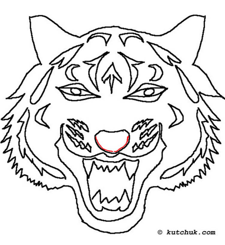 Dessin à colorier: Tigre (Animaux) #13690 - Coloriages à Imprimer Gratuits