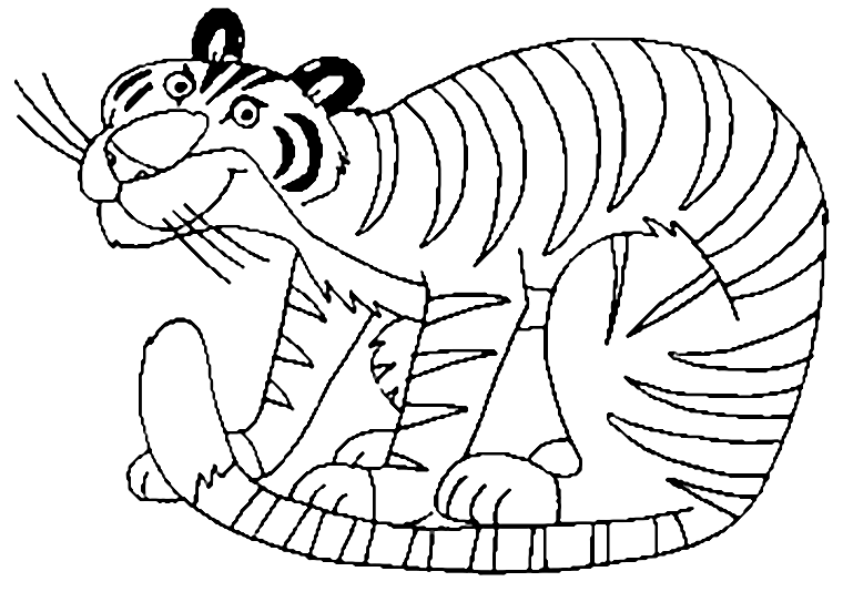 Dessin à colorier: Tigre (Animaux) #13693 - Coloriages à Imprimer Gratuits