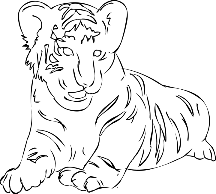 Dessin à colorier: Tigre (Animaux) #13701 - Coloriages à Imprimer Gratuits