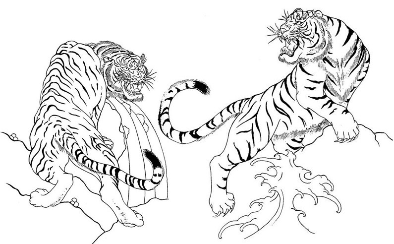 Dessin à colorier: Tigre (Animaux) #13705 - Coloriages à Imprimer Gratuits