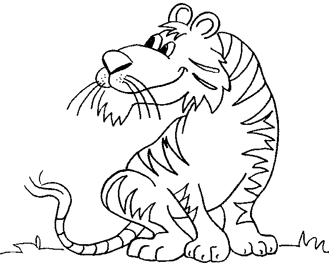 Dessin à colorier: Tigre (Animaux) #13734 - Coloriages à Imprimer Gratuits
