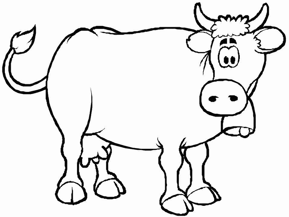 Dessin à colorier: Vache (Animaux) #13188 - Coloriages à Imprimer Gratuits
