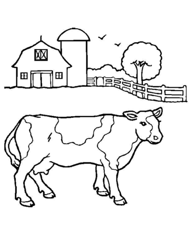 Dessin à colorier: Vache (Animaux) #13202 - Coloriages à Imprimer Gratuits