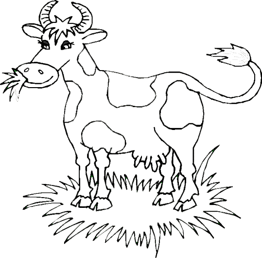 Dessin à colorier: Vache (Animaux) #13233 - Coloriages à Imprimer Gratuits
