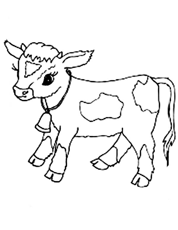 Dessin à colorier: Vache (Animaux) #13264 - Coloriages à Imprimer Gratuits