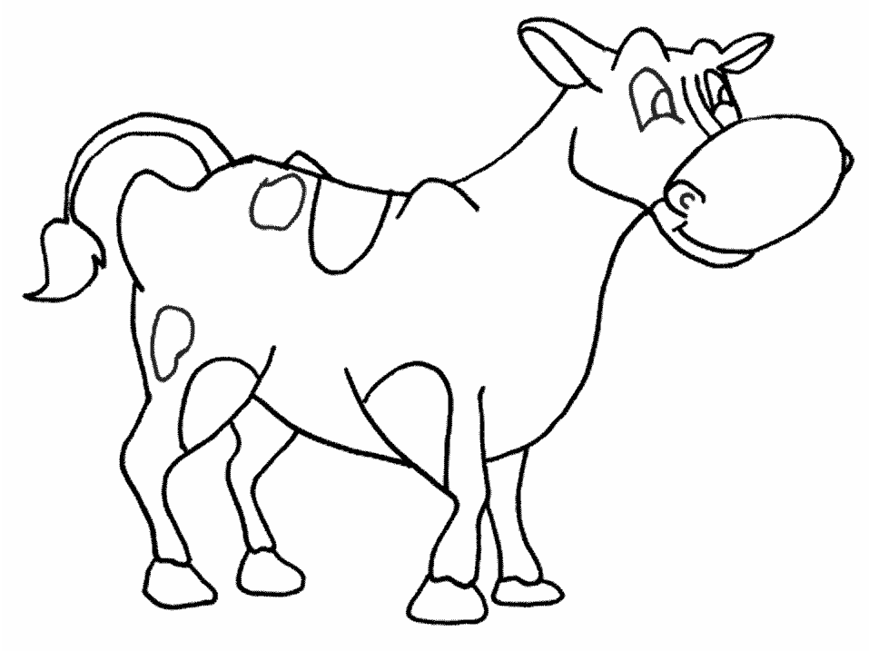 Dessin à colorier: Vache (Animaux) #13267 - Coloriages à Imprimer Gratuits