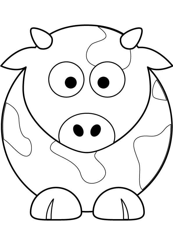 Dessin à colorier: Vache (Animaux) #13273 - Coloriages à Imprimer Gratuits