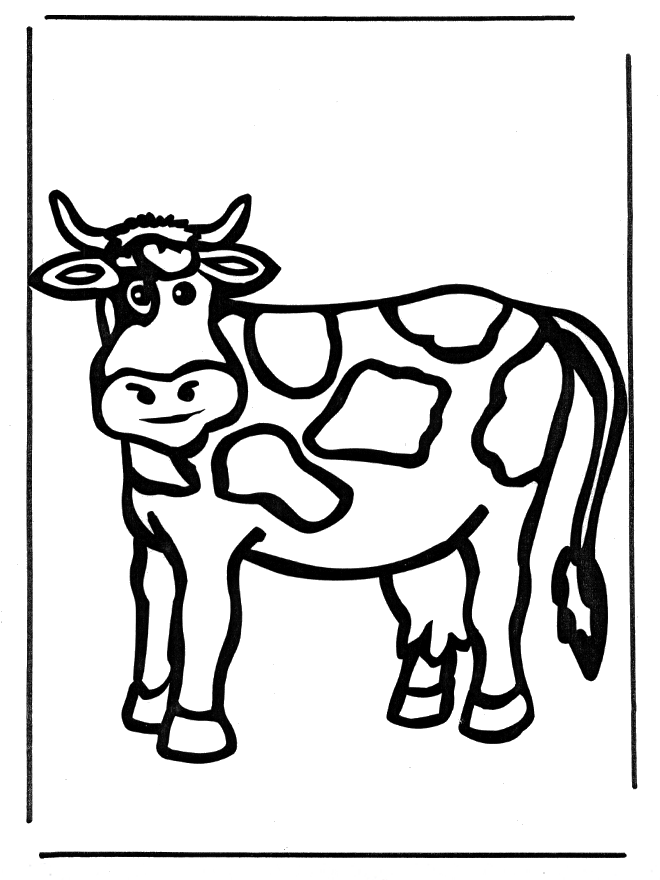 Dessin à colorier: Vache (Animaux) #13321 - Coloriages à Imprimer Gratuits
