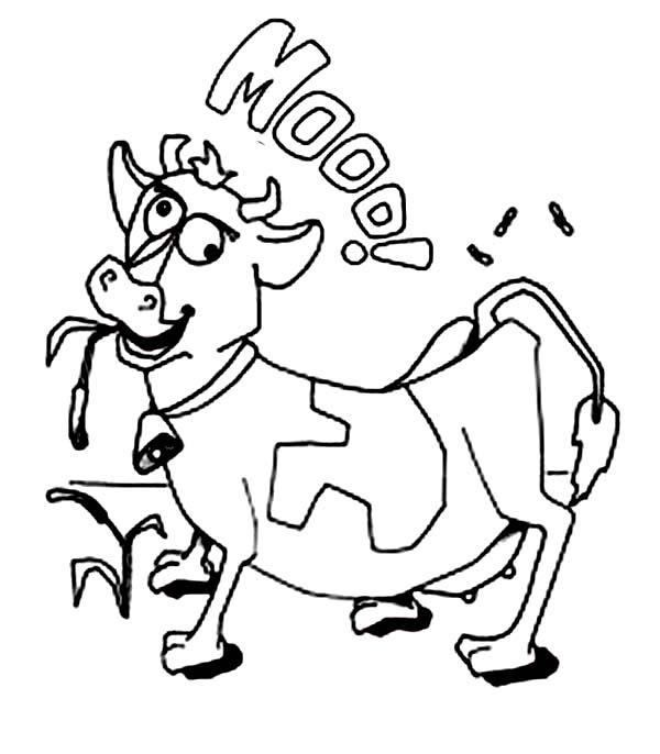 Dessin à colorier: Vache (Animaux) #13339 - Coloriages à Imprimer Gratuits