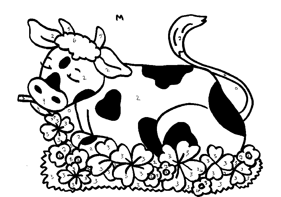Dessin à colorier: Vache (Animaux) #13359 - Coloriages à Imprimer Gratuits